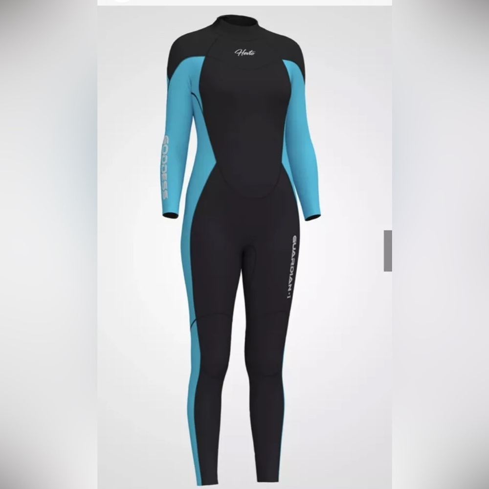 Hevto Women Wetsuit 3/2mm Guardian-1-Neoprene 90% Wet Suit black blue size XL